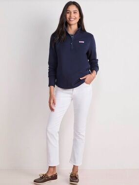 Vineyard Vines Shep Shirt 1/4 Zip Pullover Navy Blue Size L